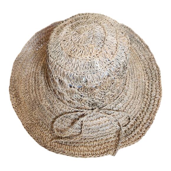 Scala Gal Woven Straw Wide Brim Summer Beach Resort Travel Sun Hat - Picture 1 of 6